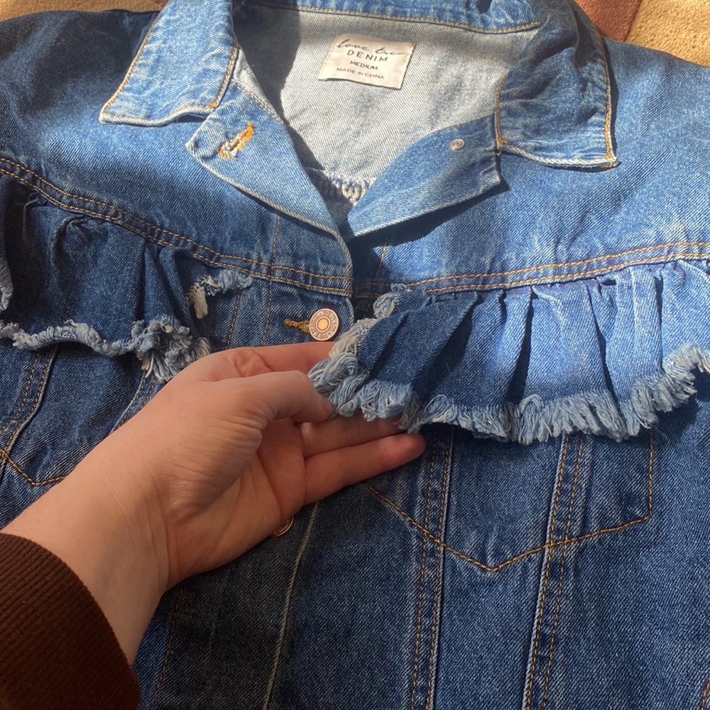 Jean Jacket with Ruffles - Picture 7 of 8